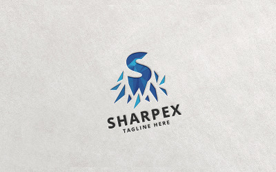 Logotipo profesional de la letra S de Sharpex