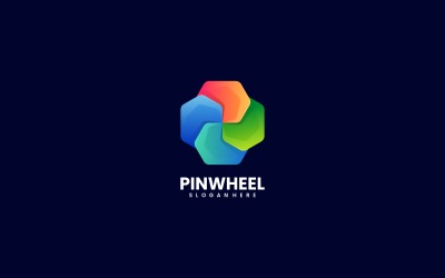 Pinwheel Colorful Logo Style