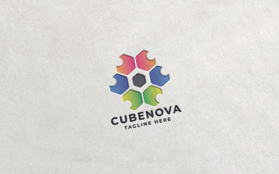 Profesionální šablona loga Cube Nova
