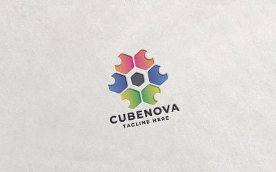 Профессиональный шаблон логотипа Cube Nova