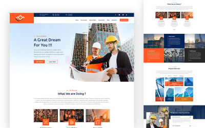 Šablona vstupní stránky HTML5 společnosti Builderex Construction Services