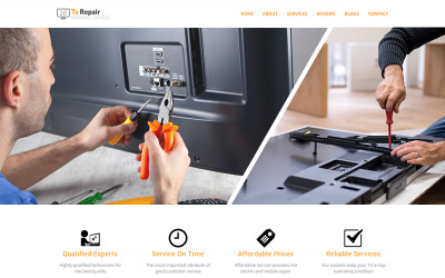 TV Repair And Services Landing Page Template