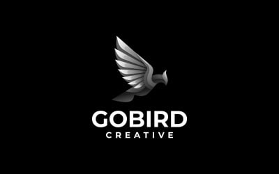 Vogel-Farbverlauf-Logo-Stil