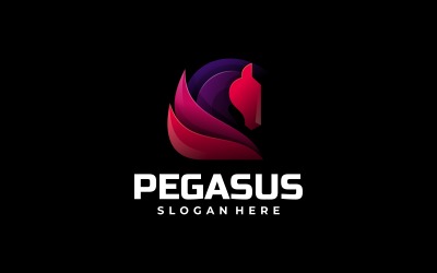 Design de Logotipo Gradiente Pegasus