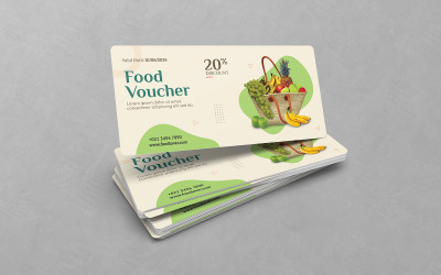 Designmallar för presentkort för mat