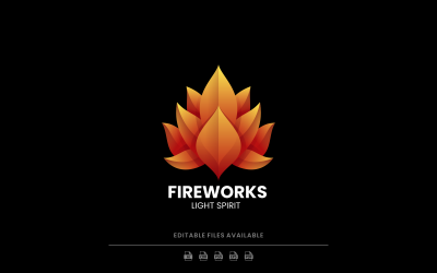 Fireworks Gradient Logo Style