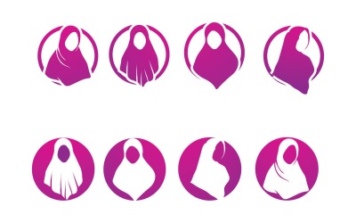 Hijab Logo En Symbool Vector