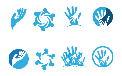 Kéz Logo és Szimbólum Ikon Vektor