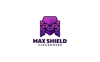 Letter M Shield Gradient Logo