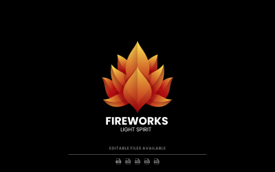 Logo-Stil mit Feuerwerk-Farbverlauf