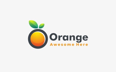 Logo-Stil mit orangefarbenem Farbverlauf