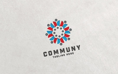 Modelo de Logotipo Humano da Comunidade