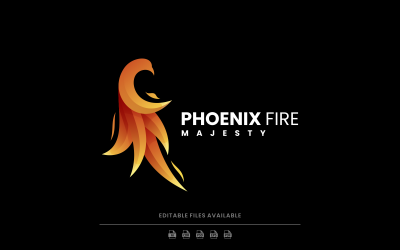Phoenix Fire Gradient Logo-stijl