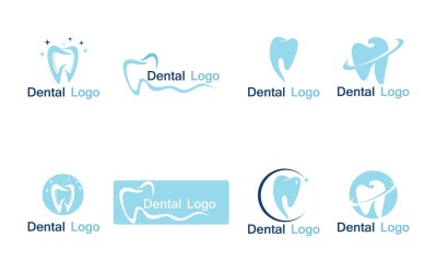 Plantilla de logotipo dental Ilustración vectorial Diseño de iconos V3