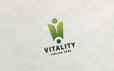 Professionelles Vitality Letter V-Logo