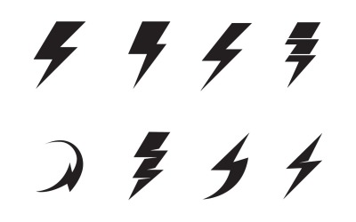 Thunderbolt Logo Aand Símbolo Vector V1