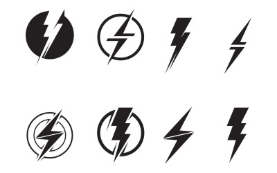 Thunderbolt Logo Aand Símbolo Vector V6