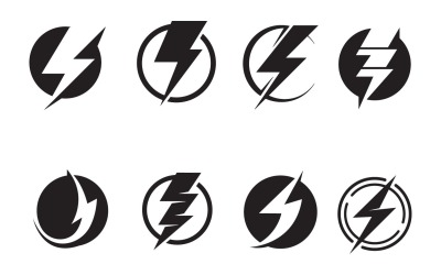 Thunderbolt Logo Aand Symbole Vecteur V7