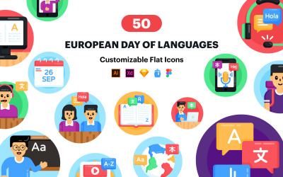 Icônes des langues - Journée européenne des langues