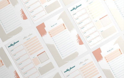 Yapılacaklar Listesi Ve Haftalık Planlayıcı Grafik Şablonu