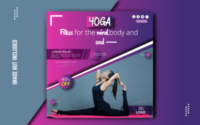 Banner di vendita sui social media di yoga