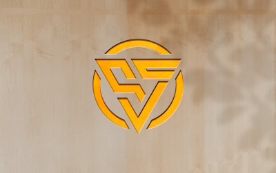 3d Gold Logo Mockup with Debossed Effect