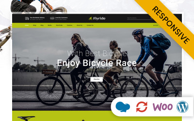 Flyride - Tema responsivo WooCommerce de produto único para loja de bicicletas