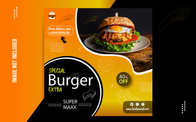 Specjalny baner internetowy z burgerami