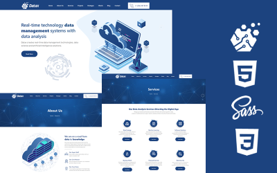 Datax – Data Science &amp;amp; Machine Learning Html5 Css3 téma webhelysablon