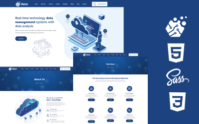 Datax - Data Science &amp;amp; Machine Learning Html5 Css3 Theme Website Template