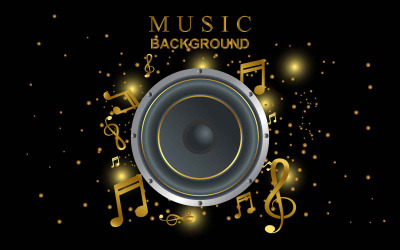 Desenho vetorial de fundo musical