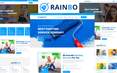 Rainbo - HTML5 шаблон компанії, що надає послуги живопису