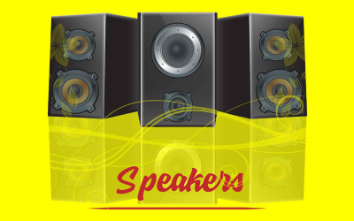 Realistic sound speaker vector