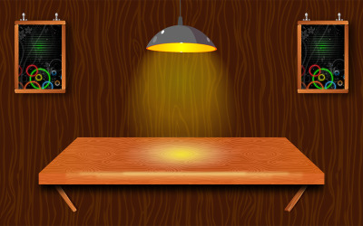 Realistic wood self background design