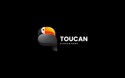 Шаблон логотипа Toucan Bird Gradient