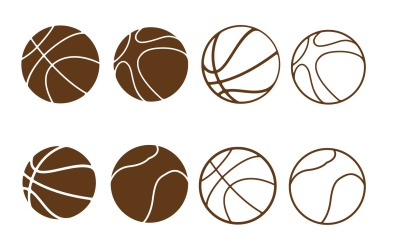Basketbal-logo en -symbool