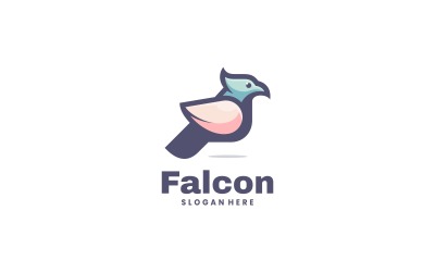 Création de logo de mascotte couleur faucon