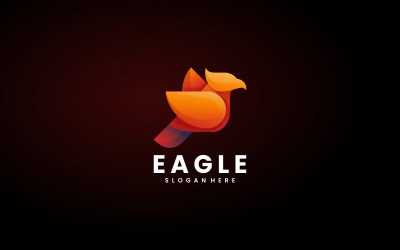 Diseño de logotipo degradado de águila vectorial