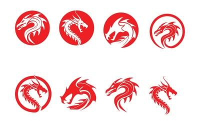 Дракон векторна ілюстрація ілюстрація шаблон логотипу