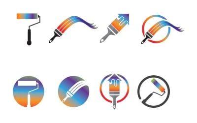 Paint Brush Logo And Symbol V1