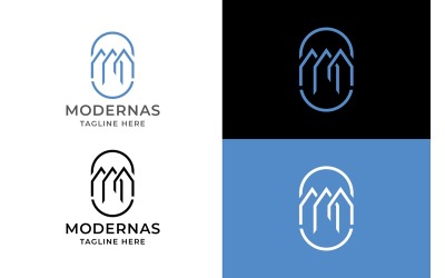 Profesionální moderní realitní písmeno M Logo