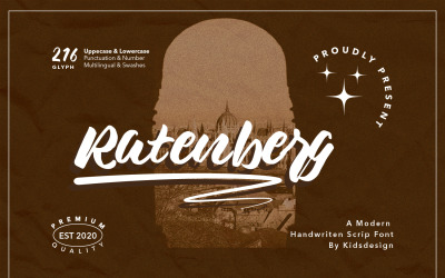 Ratenberg - Modern Script-lettertype