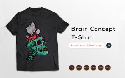 T-shirt Concept de cerveau sur le fusible de cerveau