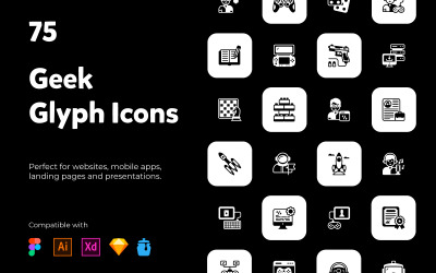 75 модних суцільних іконок Geek