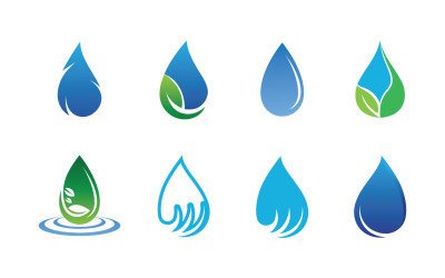 Wassertropfen Logo Template Vector Illustration Design V3