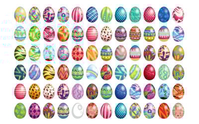 Easter Egg Illustration Bundle, Easter Egg Set Free