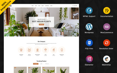 Plantz - Przedszkole, Ogrodnictwo i Rośliny Doniczkowe Motyw WooCommerce Elementor