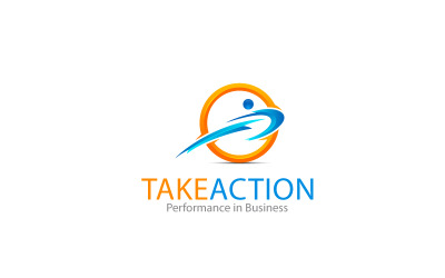 Шаблон дизайну логотипу «Вживайте дії».