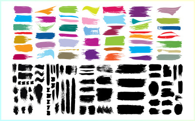 Watercolor Paint Brush Stock Illustration Bundle Free