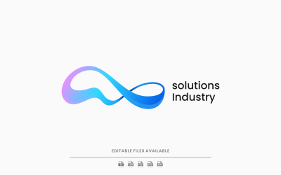 Abstract Infinity Gradient Logo